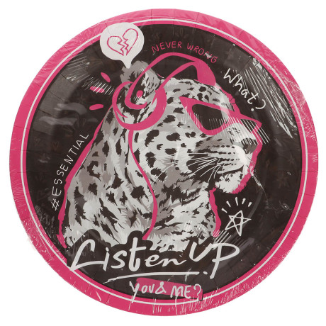 Набор бумажных тарелок Леопард-меломан, в т/у пленке, 6 шт d=230 мм