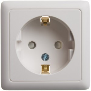 Systeme Electric Хит роз. ОУ 1 мест. бел. (пл.осн., земля, штор.) РА16-138-б (132!)