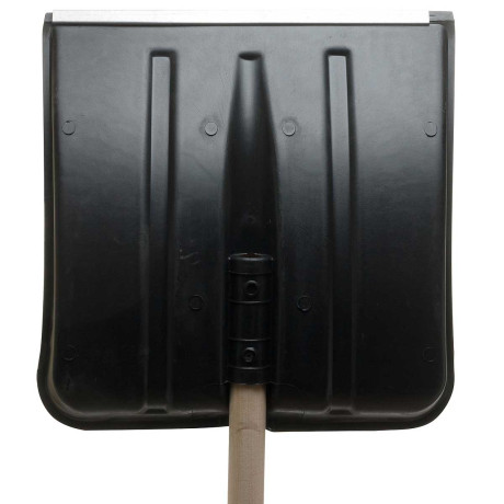 Лопата снеговая пластиковая №6 с деревяным черенком и V-ручка оцинкованной планкой D32 380*380