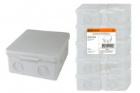 TDM коробка распред. ОУ 80х80х50мм, крышка, IP54, 7вх., без гермовводов (10!) SQ1401-0812