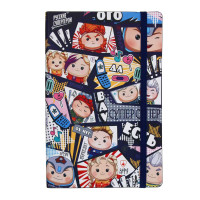 BY РСГ Бизнес - блокнот &quot;КАВАЙ&quot; А5, 192 стр., гибкая обл., иск.кожа с печатью, цв.срез, рез., 2закл.