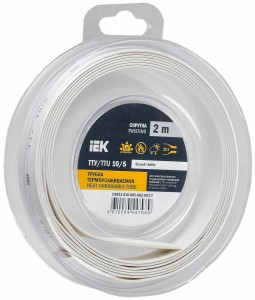 IEK термоусадка трубка ТТУ нг-LS 10/5 белая (2м/упак, цена за уп) ТУТ UDR12-010-005-002-K01-T