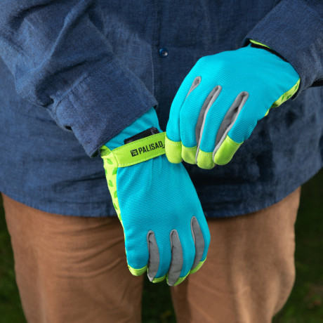 Перчатки садовые на липучке, силиконовое нанесение, размер 7, Luxe Palisad