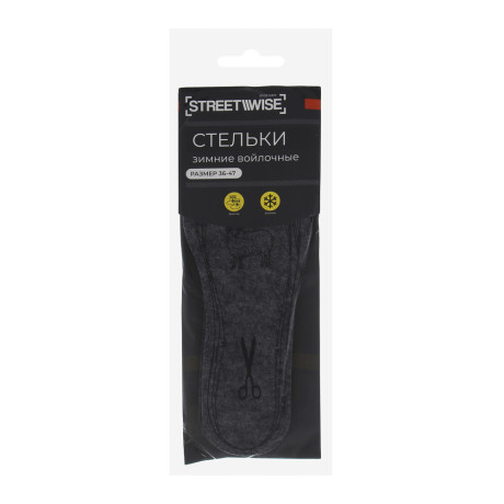Стельки для обуви зимние тм STREETWISE, войлок, р 36-47