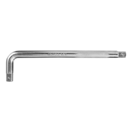 Вороток Г-образный, 250*50 мм, квадрат 1/2", CrV, матовый хром Denzel