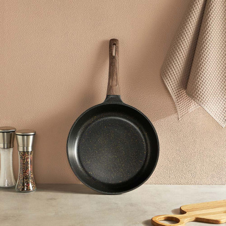 SATOSHI Карнуа Сковорода литая d28см, антипригарное покрытие Мрамор, индукция