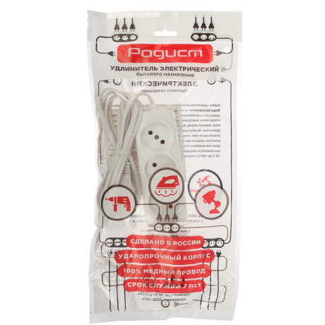 Удлинитель Р16-010 3гн ШВВП 2x0,75 3м