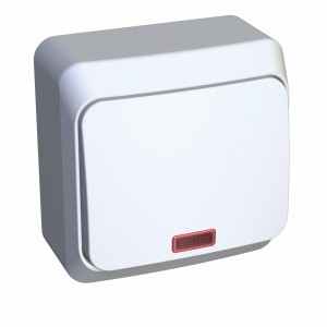 Systeme Electric Этюд выкл. (перекл. проходной) ОУ 1 кл. бел. (пл.осн., инд.) BA10-007B (25!)