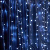 Feron Гирлянда-занавес ул. 204LED 5000K 2x1,5м, строб эффект, IP44, прозр.3м, соед.5шт, CL19 32332