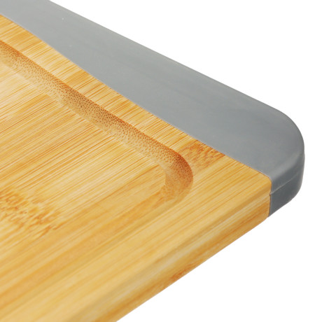 SATOSHI Доска разделочная бамбук, силикон, 36,5х25,5х1,5см