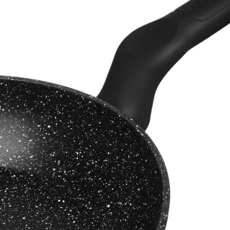 SATOSHI Стоун Сковорода литая с крышкой d26см, антипригарное покрытие мрамор, индукция