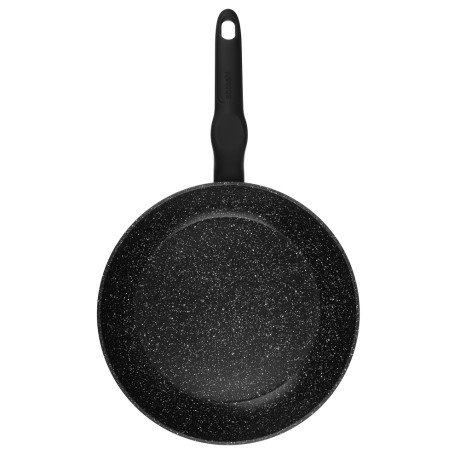 SATOSHI Стоун Сковорода литая с крышкой d26см, антипригарное покрытие мрамор, индукция