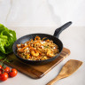 SATOSHI Стоун Сковорода литая с крышкой d26см, антипригарное покрытие мрамор, индукция