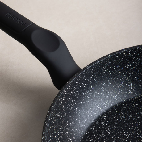 SATOSHI Стоун Сковорода литая с крышкой d26см, антипригарное покрытие мрамор, индукция