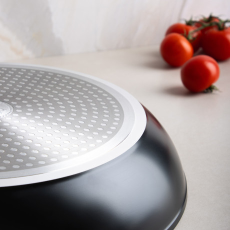 SATOSHI Стоун Сковорода литая с крышкой d26см, антипригарное покрытие мрамор, индукция