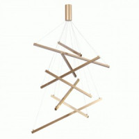 ODEON LIGHT 3860/96L ODL19 053 зол. подвес. св-к св/д 96W 5190lm 3000K 2K COMETA 5190lm 1500x950