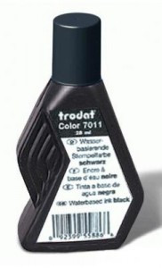 Краска штемпельная TRODAT черная 28 мл, на водной основе, 7011ч