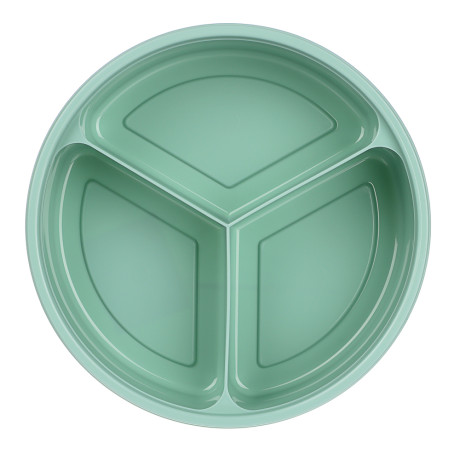 Контейнер-менажница круглый 0,9л D-20см, 3 секции (3x300мл), пластик, 2 цвета