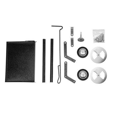 Мангал сварной на колесах, 662 х 390 х 152/805 мм, сталь 2 мм, кочерга в комплекте, Camping Palisad