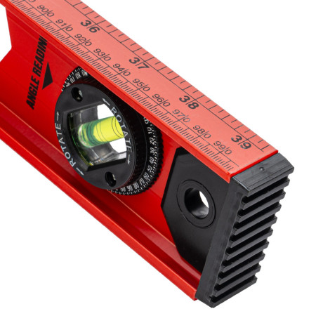 Уровень алюминиевый "Рельс", 1000 мм, 3 глазка, усиленный Matrix