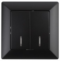 ЭРА Intro Solo выкл. СУ 2 кл. инд 10А IP20, антрацит 5094