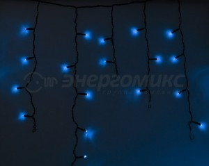 Гирлянда-бахрома ул. Айсикл 176LED синий 4,8*0,6м/48нит черн.пвх. соед.5мод. IP44 255-133 Neon Night