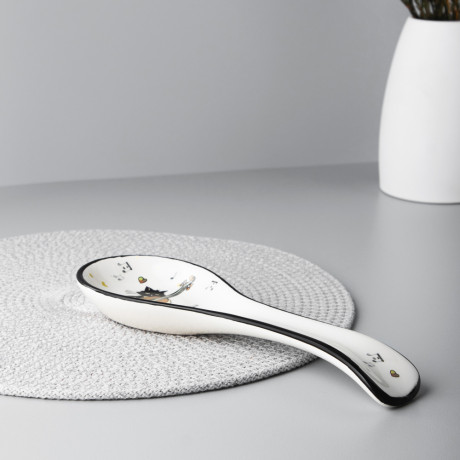 MILLIMI Котейка Подставка для ложки, 22x7x2,5см, керамика