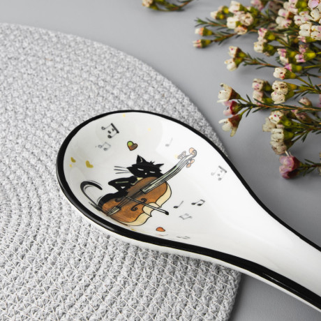 MILLIMI Котейка Подставка для ложки, 22x7x2,5см, керамика