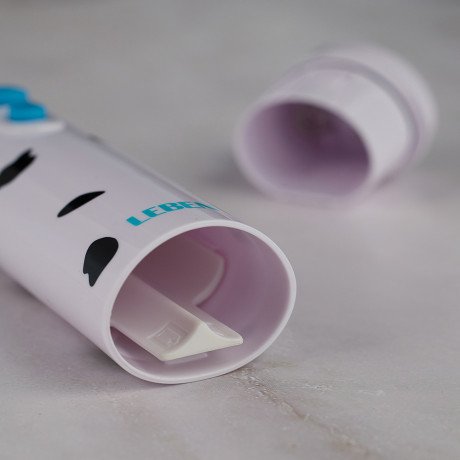 LEBEN Детская электрическая зубная щетка, 2 насадки, колпачок, пластик, 37х29х204 мм