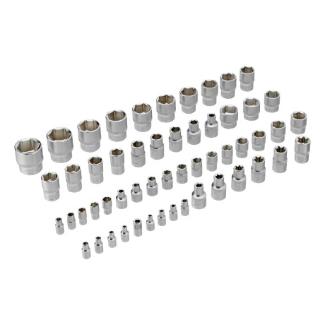 Набор инструментов, 1/2", 1/4", 3/8", CrV, S2, пластиковый кейс, 144 предмета Denzel