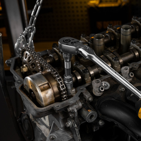 Набор инструментов, 1/2", 1/4", 3/8", CrV, S2, пластиковый кейс, 144 предмета Denzel