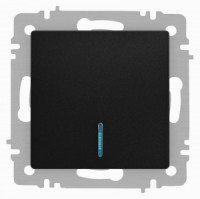 ЭРА Intro Accent мех. выкл. СУ 1 кл. (инд.) 10А 250В, антрацит 6-102-05