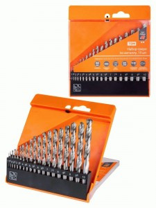 TDM Рубин набор сверл по металлу, 19шт (1-10) мм, шаг 0,5 мм, полир., HSS, пласт. уп. SQ1093-0102