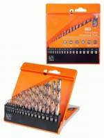 TDM Рубин набор сверл по металлу, 19шт (1-10) мм, шаг 0,5 мм, полир., HSS, пласт. уп. SQ1093-0102