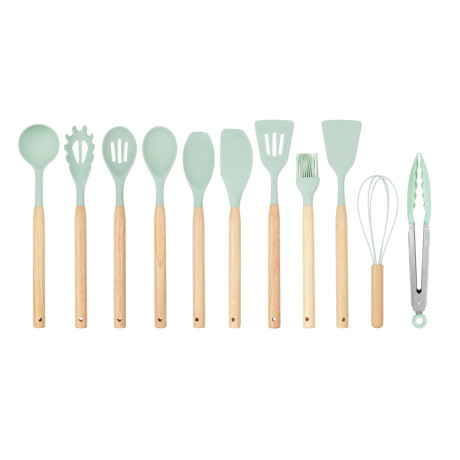 SATOSHI Аллон Набор кухонных принадлежностей 12пр., зеленый, силикон