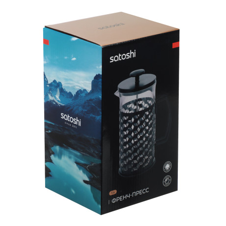 SATOSHI Монблан Френч-пресс 1000мл, стекло, нерж.сталь