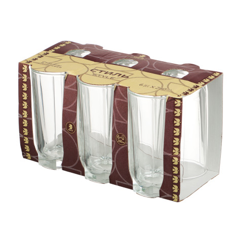 ОСЗ Стиль Набор стаканов высоких 6шт 280мл, стекло