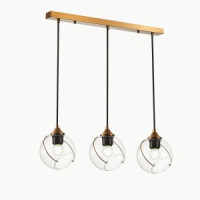 EVOLUCE св-к подвесной 3x60W E27 150x655x655 Золото/Прозр. IP20 SLE103103-03