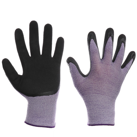 INBLOOM Перчатки садовые с латексным полуобливом, полиэстер,спандекс,р.9, 23см, 39г