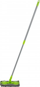 "Швабра насадка плоская микрофибра рамка 12*31см,ручка 120см тел,лапша,зажим,CLAMP/310460 Рыжий Кот