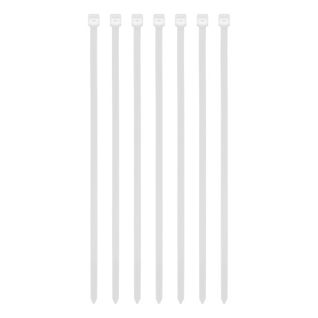 Хомуты, 200 x 4.8 мм, пластиковые, белые, 100 шт Сибртех