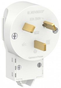 Systeme Electric BLANCA вилка силовая СУ для электроплиты ВШ 2Р+N, 32А, 250В, бел. BLNSV003231 (2!)