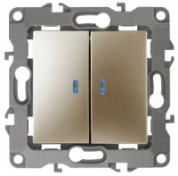 ЭРА 12 мех. выкл. СУ 2 кл. 10А инд. шампань, автоклеммы 12-1105-04 0394