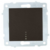 OVIVO мех. выкл. СУ 1 кл. 10А (инд.) черный металлик (ко всем рамкам) 600-000217-201