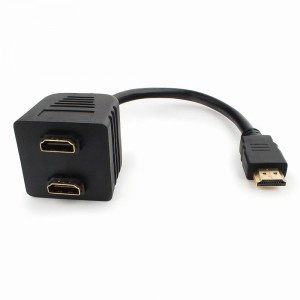 Разветвитель HDMI Cablexpert, HD19F/2x19F, 1 компьютер - 2 монитора, паcсивный, Full-HD