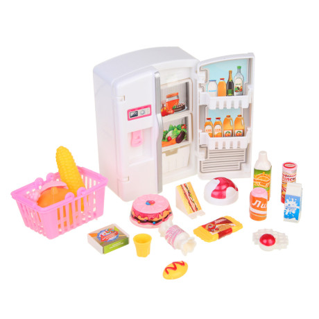 ИГРОЛЕНД Набор игровой, холодильник с продуктами, 24x6,8x24 см, ABS