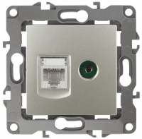 ЭРА 12 мех. роз. комп+TV, СУ RJ45+TV, перламутр, автоклеммы 12-3110-15 3345