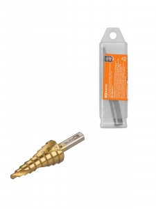 TDM Рубин сверло по металлу ступенчатое, 4-20мм, 9ступ, нитрид, HSS, цилиндр.хв. SQ1090-0713