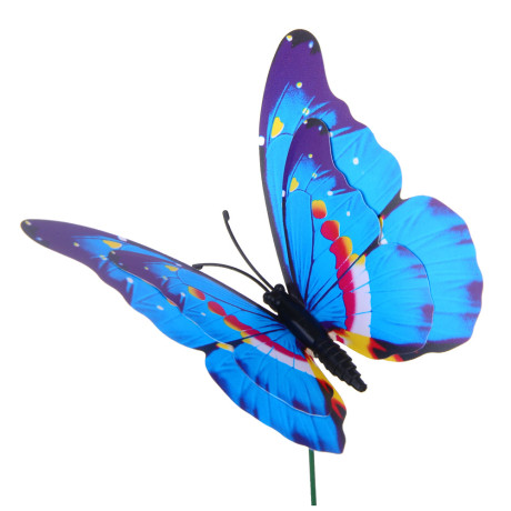 Фигурка на стержне "Бабочка" тм INBLOOM, 7х10х25см, ПВХ, металл