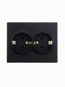 Lezard VESNA роз. земля СУ 2 мест. 16А черный бархат (ПБТ) (корп. ABS) 742-4200-127B
